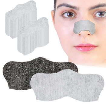 100pcs Bamboo Charcoal Nose Mask Acne Blackhead Removal Nose Mask Cleaning Peel-Off Nose Sticker Skin Vacuum